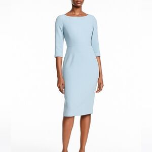 JANE Atelier NWT Women's Venus Frost Blue Wool‎ Crepe Pencil Dress